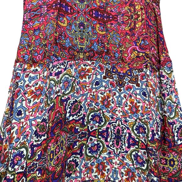 Maeve By Anthropologie Dress Women's Sz 6 Colorful Sleeveless Boho Floral Hi-Lo - Picture 8 of 11